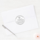 Professionele witte sojakanaallabels ronde sticker (Envelop)