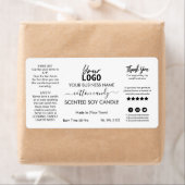 Professionele witte sojakandel etiket (Insitu)