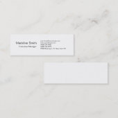 Professionele, witte trendy, unieke moderne mini visitekaartje (Voorkant / Achterkant)