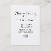 Professionele witte verticale kaart visitekaartje (Voorkant)