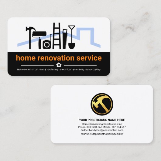 Professionele witte zwarte lagen - constructie visitekaartje (Voorkant / Achterkant)