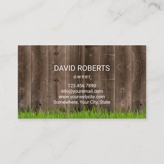 Professionele woon- en landschapszorg visitekaartje (Achterkant)