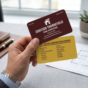 Professionele Woonrenovatie Modernekleur Maroon Visitekaartje
