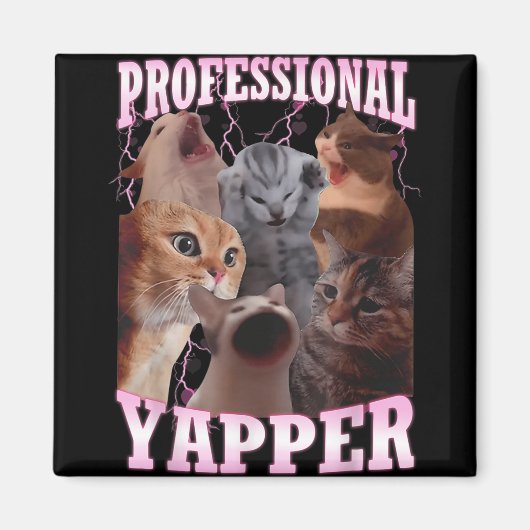 Professionele Yapper Cat Meme Grappig Vreemd Speci Magneet (Voorkant)