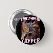 Professionele Yapper Cat Meme Grappig Vreemd Speci Ronde Button 5,7 Cm (Voorkant /achterkant)