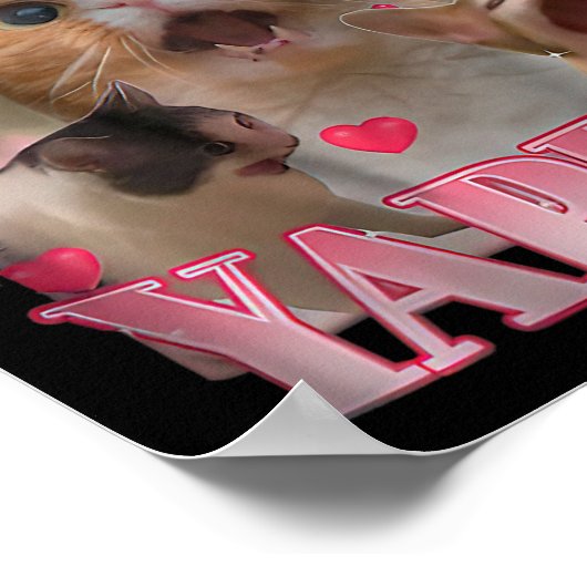 Professionele Yapper Kat Grappig Vreemd Specifiek  Poster (Hoek)