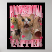 Professionele Yapper Kat Grappig Vreemd Specifiek  Poster (Voorkant)