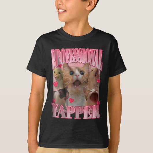 Professionele Yapper Kat Grappig Vreemd Specifiek T-shirt (Voorkant)