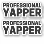 Professionele Yapper Sticker (Voorkant)