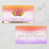 Professionele Yoga Instructeur Lotus Visitekaartje (Voorkant / Achterkant)