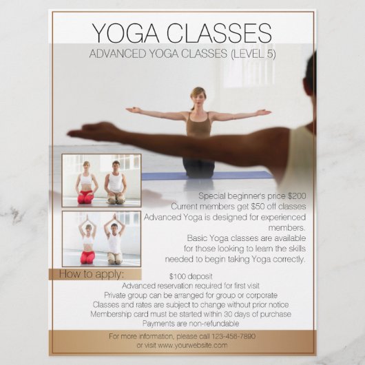  professionele Yoga-klassevliegers Flyer (Voorkant)