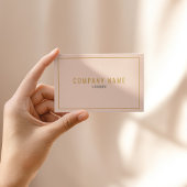 Professionele zachte perzik dunne gouden rand visitekaartje