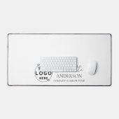 Professionele Zakelijke Aangepaste Logo Wit Bureaumat (Keyboard & Muis)