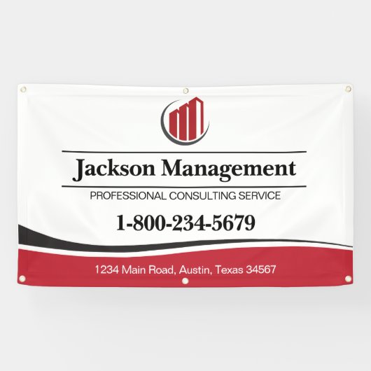 Professionele zakelijke banner met uw Logo (Horizontaal)