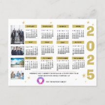 Professionele zakelijke begroeting 2025 jaarkalend