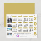 Professionele zakelijke begroeting 2025 jaarkalend feestdagenkaart (Voorkant / Achterkant)