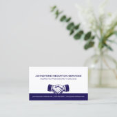 Professionele Zakelijke Blauw Wit Handdruk Visitekaartje (Staand voorkant)