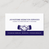 Professionele Zakelijke Blauw Wit Handdruk Visitekaartje (Voorkant)