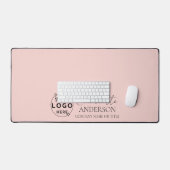 Professionele Zakelijke Blush Roze Blauwgroen Bureaumat (Keyboard & Muis)