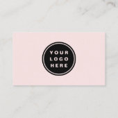 Professionele Zakelijke Blush Roze QR Code Visitekaartje (Achterkant)