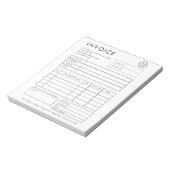 Professionele zakelijke factuur op maat notitieblok (Linkerzijde)
