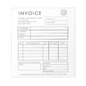 Professionele zakelijke factuur op maat notitieblok (Voorkant)