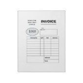 Professionele zakelijke factuur op maat notitieblok (Linkerzijde)