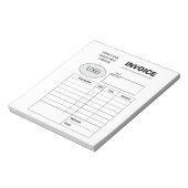 Professionele zakelijke factuur op maat notitieblok (Linkerzijde)