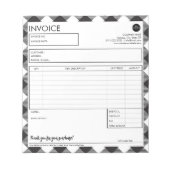 Professionele zakelijke factuur Sjabloon met grens Notitieblok (Voorkant)
