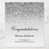 Professionele Zakelijke Glitter Pensioen  Wijn Etiket (Enkel label)