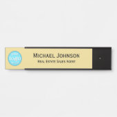 Professionele zakelijke Kantoor Voeg Logo naam tit Deurbordje (Voorkant)