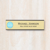 Professionele zakelijke Kantoor Voeg Logo naam tit Deurbordje (Voorkant)