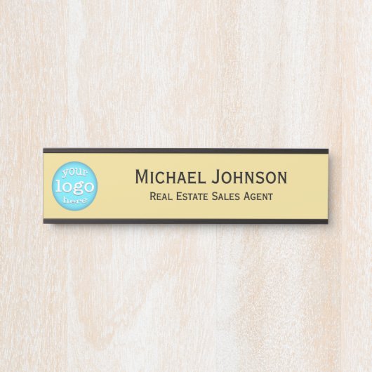 Professionele zakelijke Kantoor Voeg Logo naam tit Deurbordje (Voorkant)