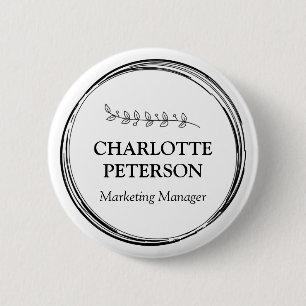 Professionele Zakelijke Kantoor Werk Naamlabel Ronde Button 5,7 Cm