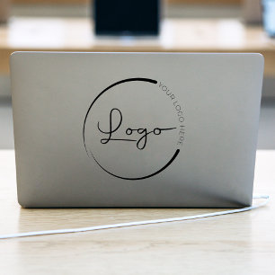 Professionele zakelijke laptop met het merk Logo Sticker