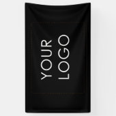 Professionele zakelijke Logo alleen zwart Spandoek (Verticaal)