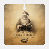 Professionele Zakelijke Logo Client Gift Kerstmis Metalen Ornament (Voorkant)