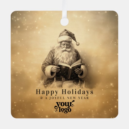 Professionele Zakelijke Logo Client Gift Kerstmis Metalen Ornament (Voorkant)