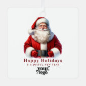 Professionele Zakelijke Logo Client Gift Kerstmis Metalen Ornament (Voorkant)