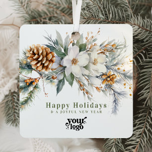 Professionele Zakelijke Logo Client Gift Kerstmis Metalen Ornament