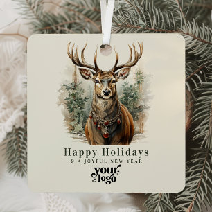 Professionele Zakelijke Logo Client Gift Kerstmis Metalen Ornament