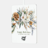 Professionele Zakelijke Logo Client Gift Kerstmis Metalen Ornament (Voorkant links)