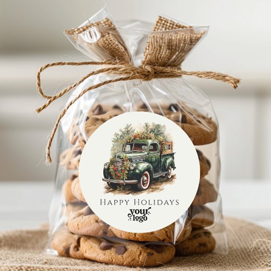 Professionele Zakelijke Logo Client Gift Kerstmis Ronde Sticker