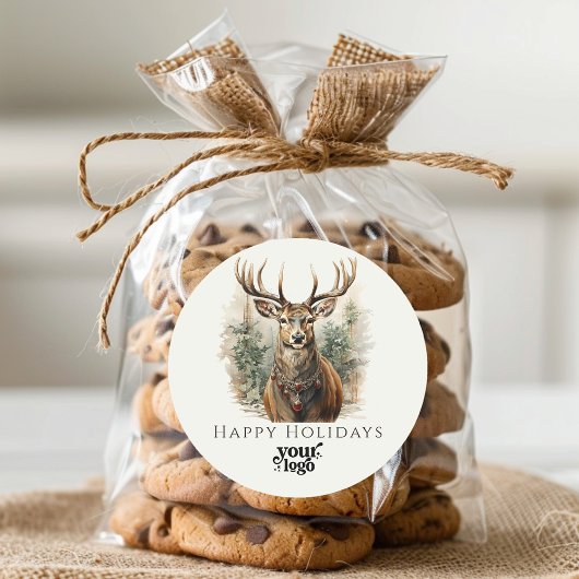 Professionele Zakelijke Logo Client Gift Kerstmis Ronde Sticker