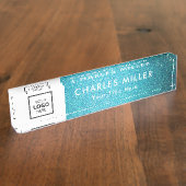 Professionele zakelijke logo Desk Nameplate Naambordje (Zijkant)