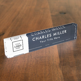Professionele zakelijke logo Desk Nameplate Naambordje
