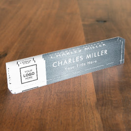 Professionele zakelijke logo Desk Nameplate Naambordje