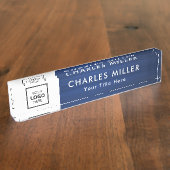 Professionele zakelijke logo Desk Nameplate Naambordje (Zijkant)