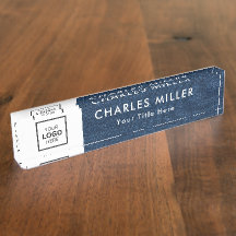 Professionele zakelijke logo Desk Nameplate