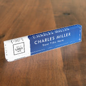 Professionele zakelijke logo Desk Nameplate Naambordje (Zijkant)